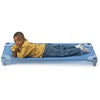 child laying on a cot