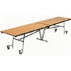 Long Mobile table without seating on a white background