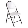 White Plastic folding chair on a white background