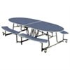 AmTabElliptical Mobile Bench Cafeteria Table - SchoolOutlet