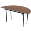 AmTabHalf Round Folding Table - Stained and Sealed - SchoolOutlet