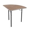 AmTabQuarter Round Folding Table - Stained and Sealed - SchoolOutlet