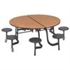 AmTabRound Mobile Stool Cafeteria Table - SchoolOutlet