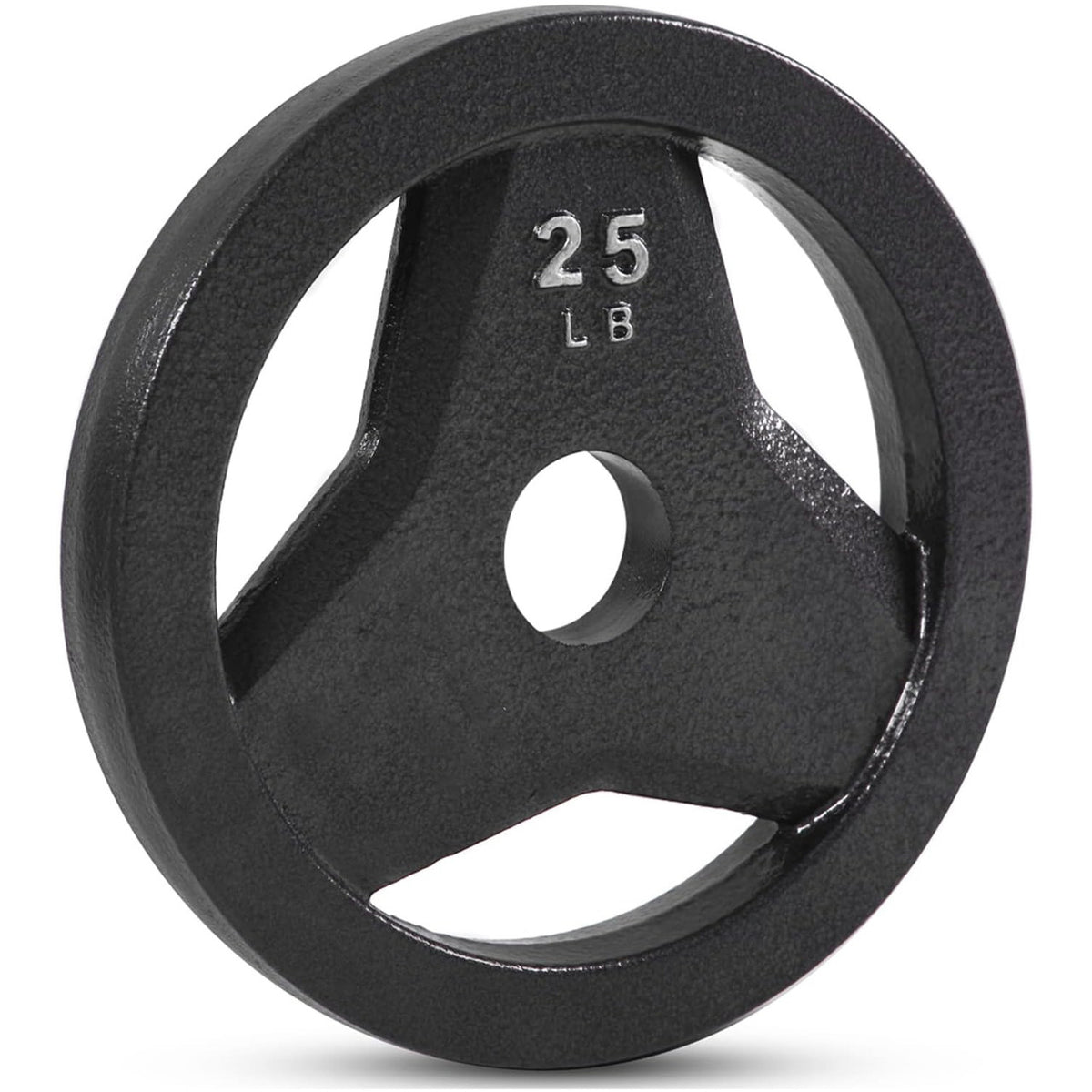 Champion Sports JFIT Cast Iron Grip Plate Strength Training Weight 25 lb Single (CMP-J-CIGP25)