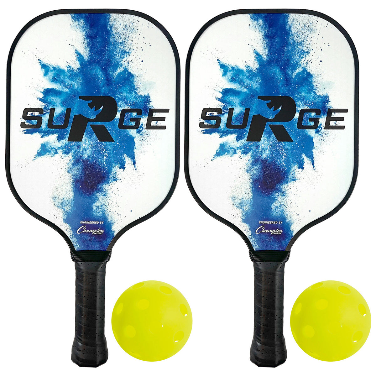 Champion Sports JFIT Surge Pickleball Paddle Set with 2 Paddles and 2 Balls (CMP-SURGESET)
