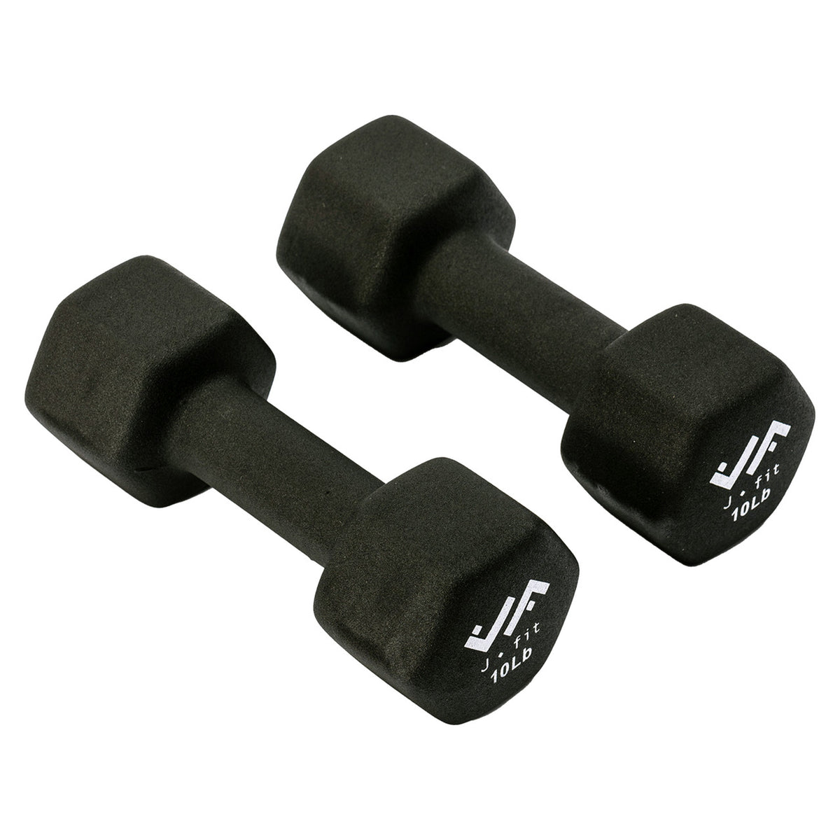Champion Sports JFIT Neoprene Dumbbell Pair Strength Training 10 lb (Set of 2) (CMP-J-DBN10SET)