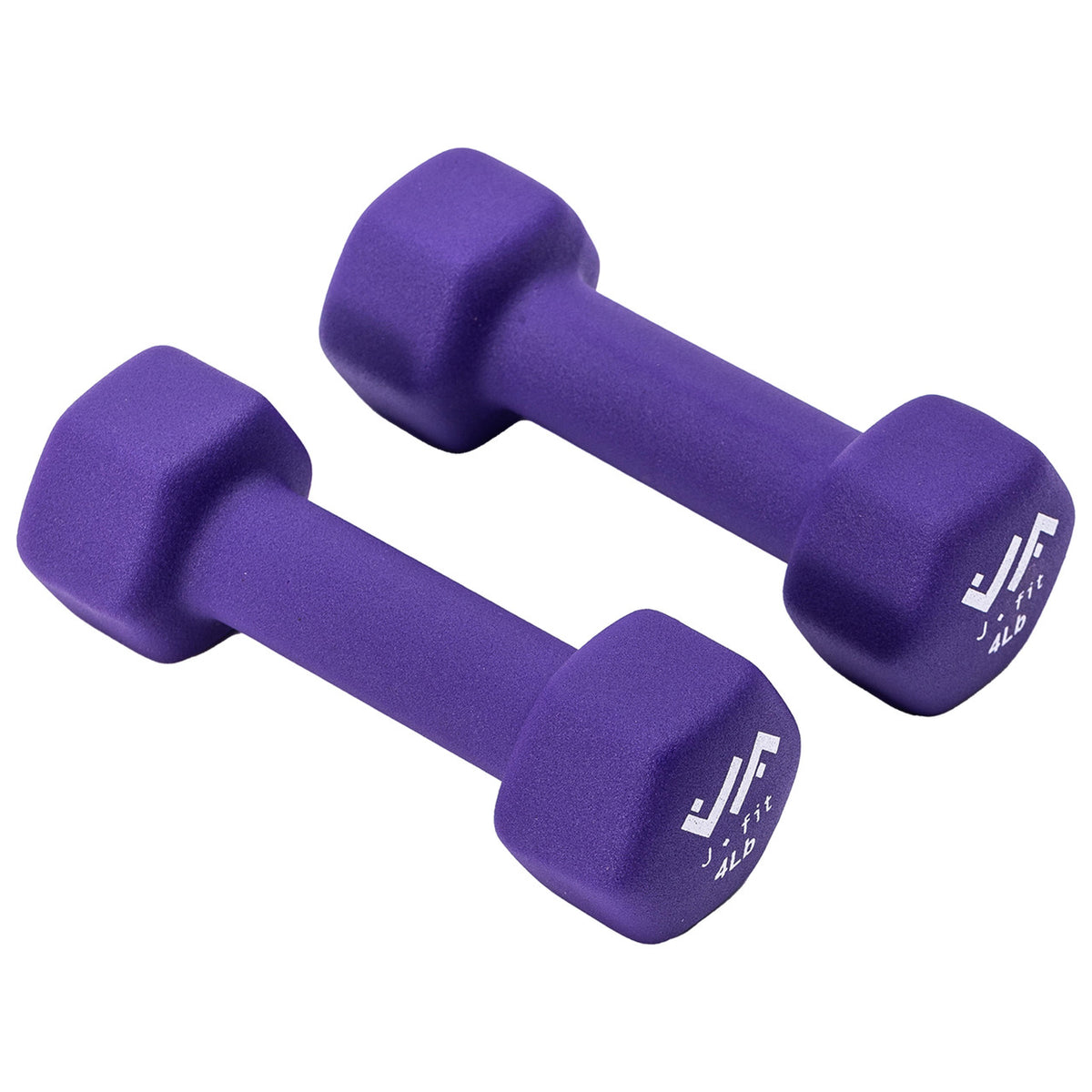 Champion Sports JFIT Neoprene Dumbbells Light Strength Training 4 lb Pair (Set of 2) (CMP-J-DBN4SET)