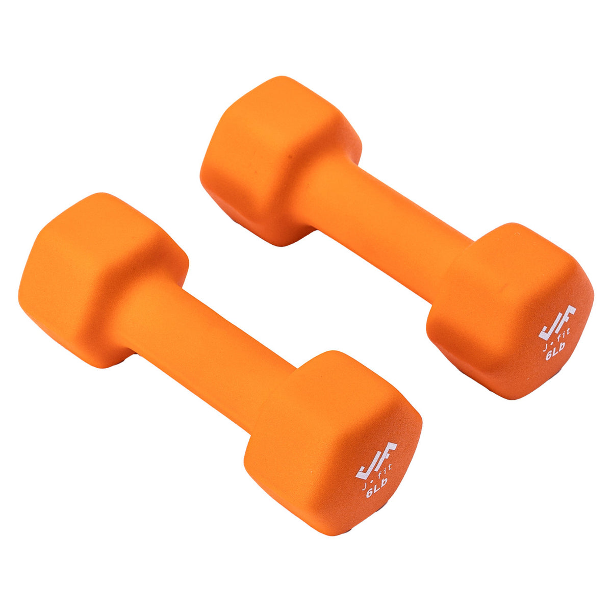 Champion Sports JFIT Neoprene Dumbbell Pair Light Strength Training 6 lb (Set of 2) (CMP-J-DBN6SET)