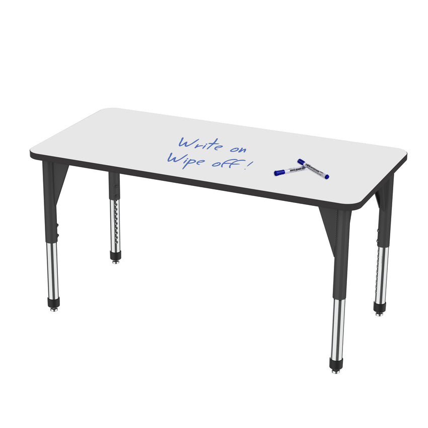 Marco Premier Series Rectangle Stand-Up Table w/ Dry Erase Top 24" x 54" Adj Height 32"-42" (43-2225-DA)