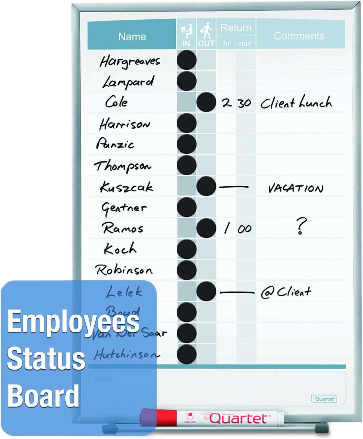 Quartet Matrix Magnetic Modular Whiteboard Silver Aluminum Frame - 23"W x 23"H (M2323)