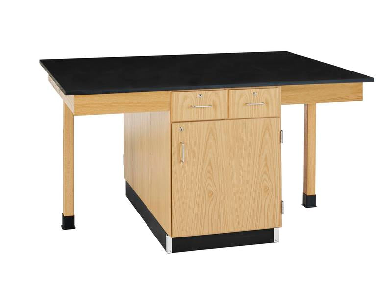Diversified Woodcrafts 4 Station Table w/ Door, Drawers & Book Compartments - 66"W x 42"D ( DIV-C240)