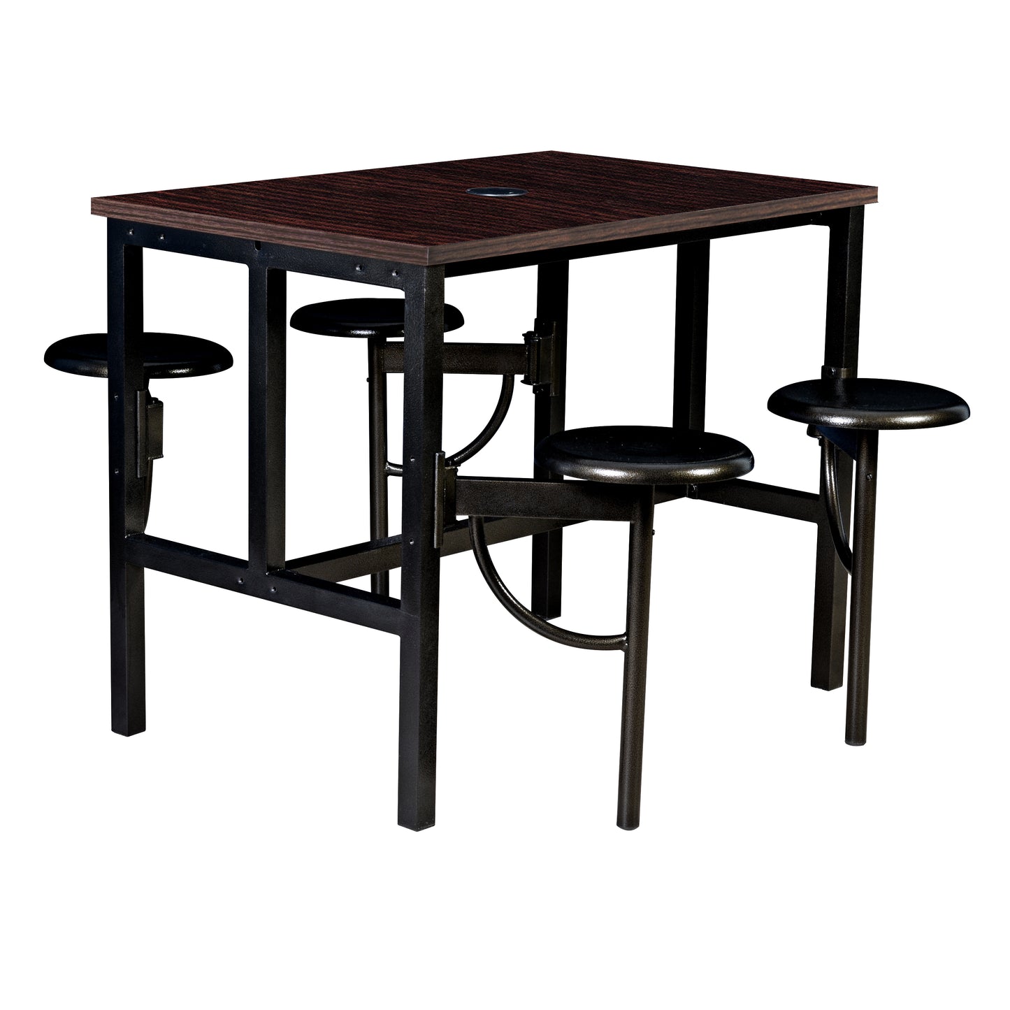 Regency Endure Standing Height Collaborative Table & Chair Set with 4 Pull-Out Stools 31.25"W x 48"L x 38"H (REG-9004-XXX-DVN)