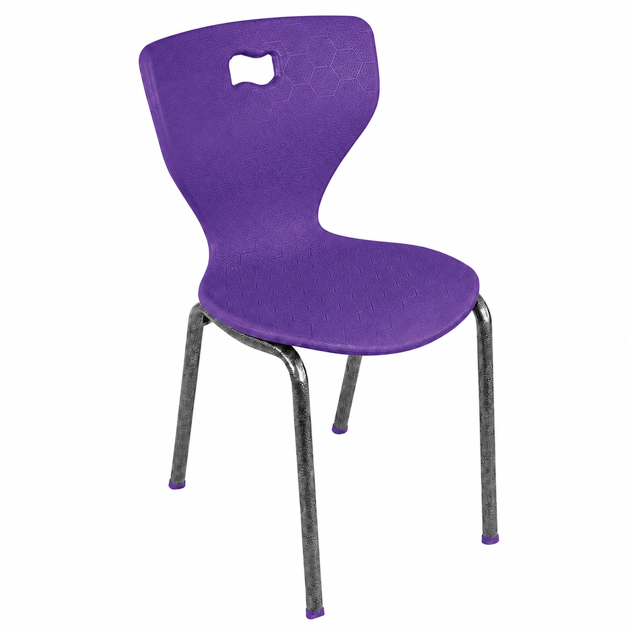 AmTab Ergonomic Engage 4-Leg School Chair for Preschool to 1st Grade - 15.3125"W x 14.25"D x 23.25"H with 12.25" Seat Height (AMT-ergoengage4legchair-1)