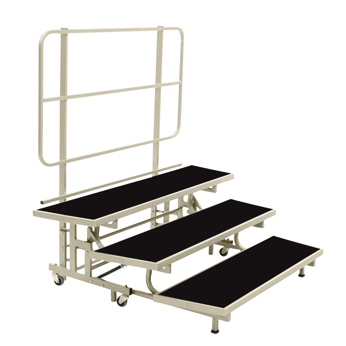 AmTab Mobile E-Z Riser - 3 Levels (8"H, 16"H, 24"H) - 53"W x 72"L x 24"H (AmTab AMT-PCR3)
