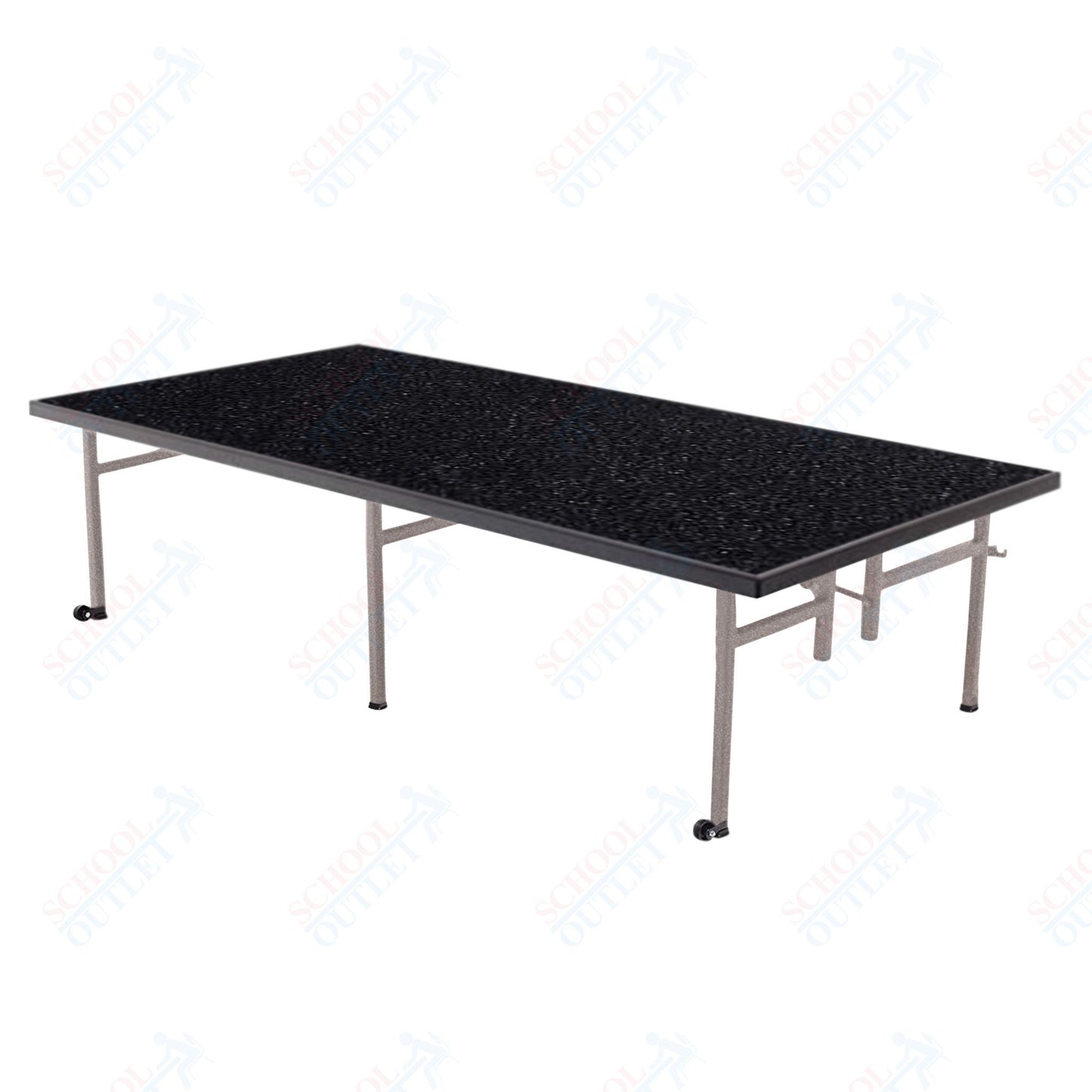 AmTab Fixed Height Stage - Carpet Top - 48"W x 72"L x 8"H  (AmTab AMT-ST4608C)