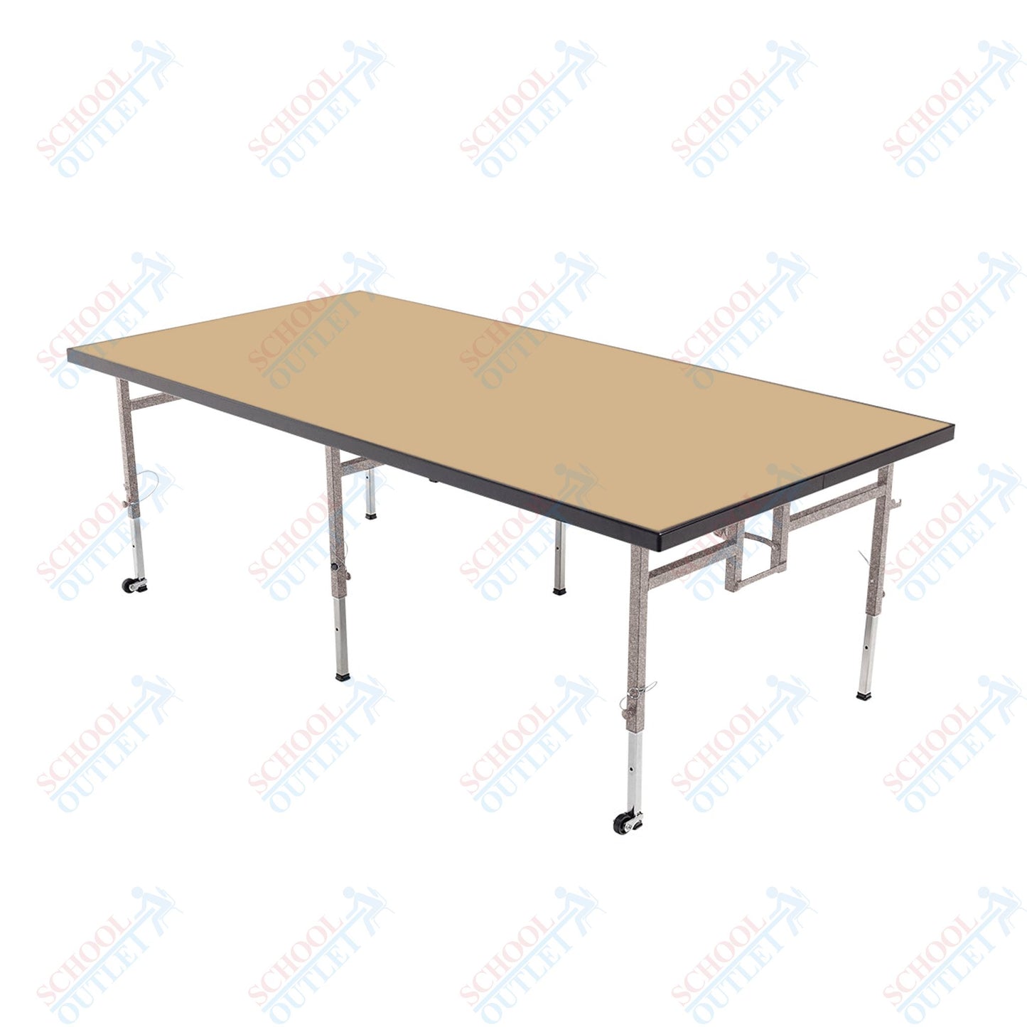 AmTab Adjustable Height Stage - Carpet Top - 36"W x 72"L x Adjustable 16" to 24"H (AmTab AMT-STA3616C) - SchoolOutlet