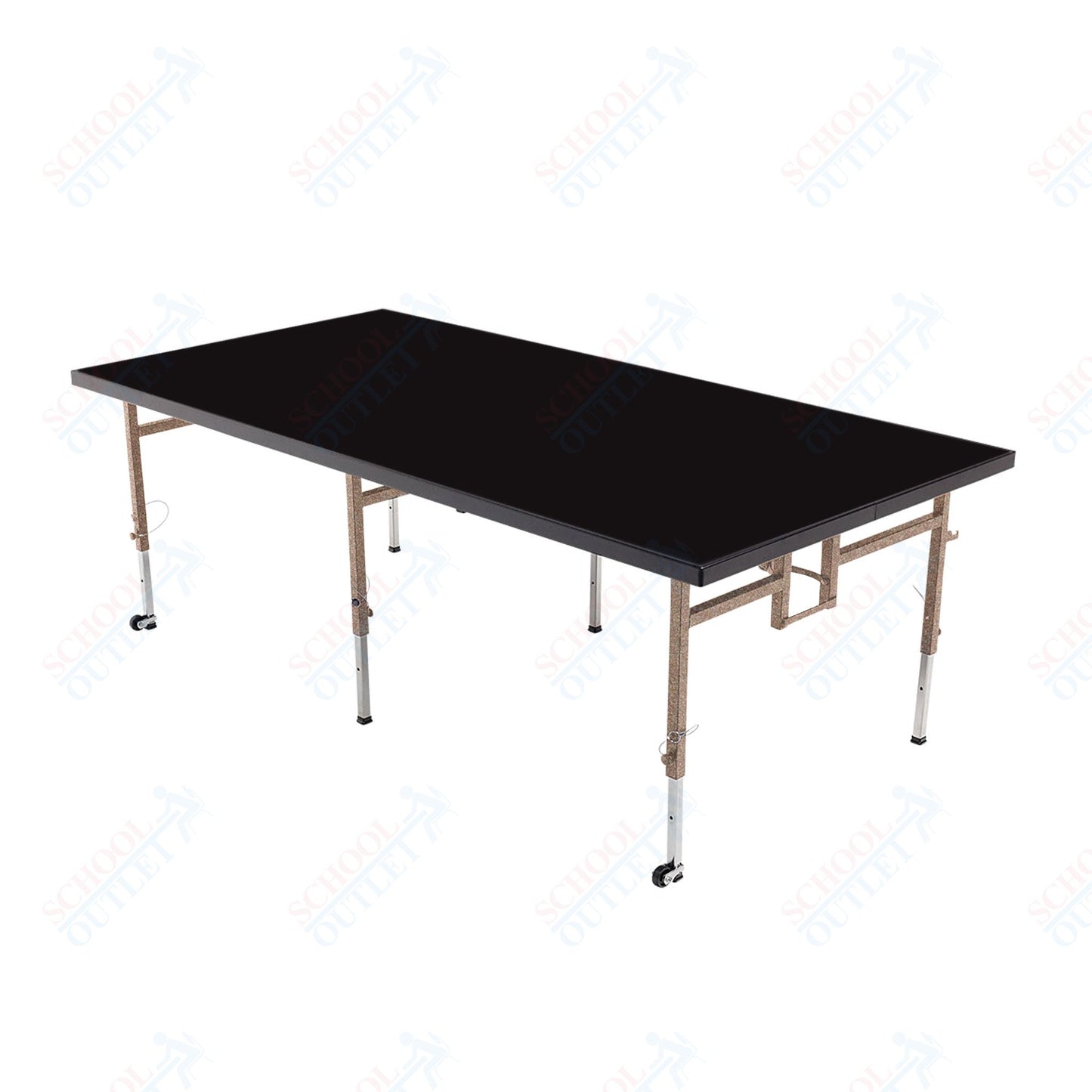 AmTab Adjustable Height Stage - Polypropylene Top - 36"W x 96"L x Adjustable 32" to 40"H (AmTab AMT-STA3832P)