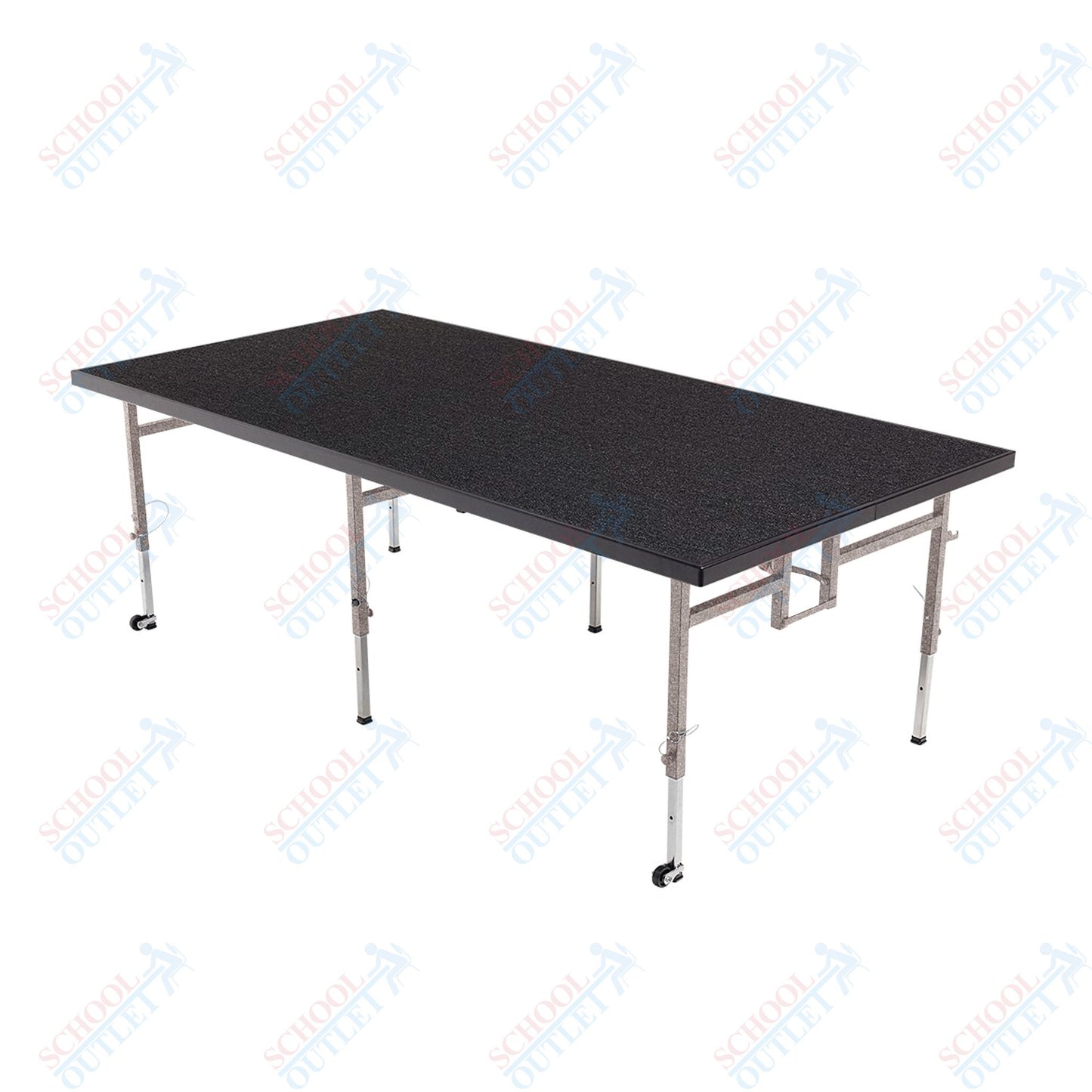 AmTab Adjustable Height Stage - Carpet Top - 48"W x 48"L x Adjustable 24" to 32"H  (AmTab AMT-STA4424C)