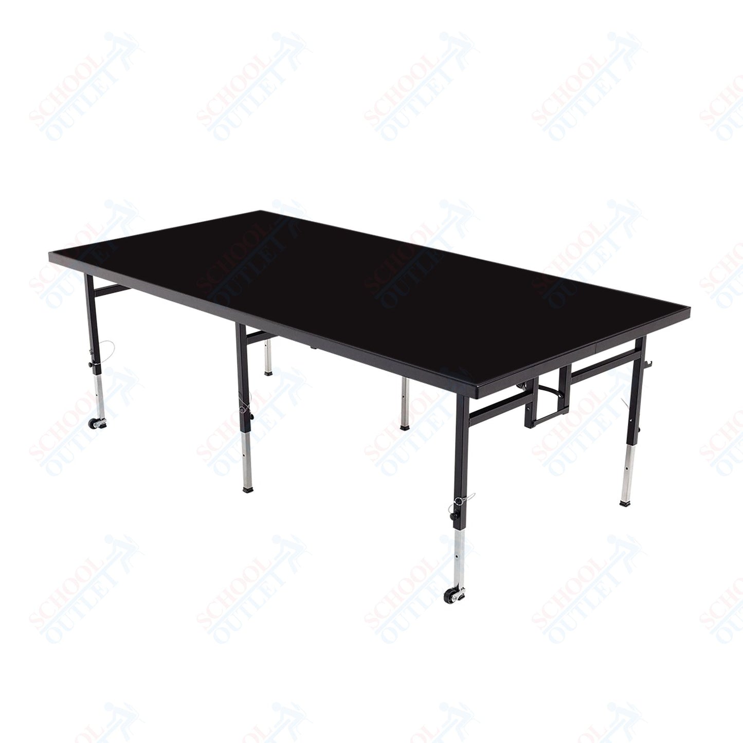 AmTab Adjustable Height Stage - Polypropylene Top - 48"W x 72"L x Adjustable 24" to 32"H (AmTab AMT-STA4624P)