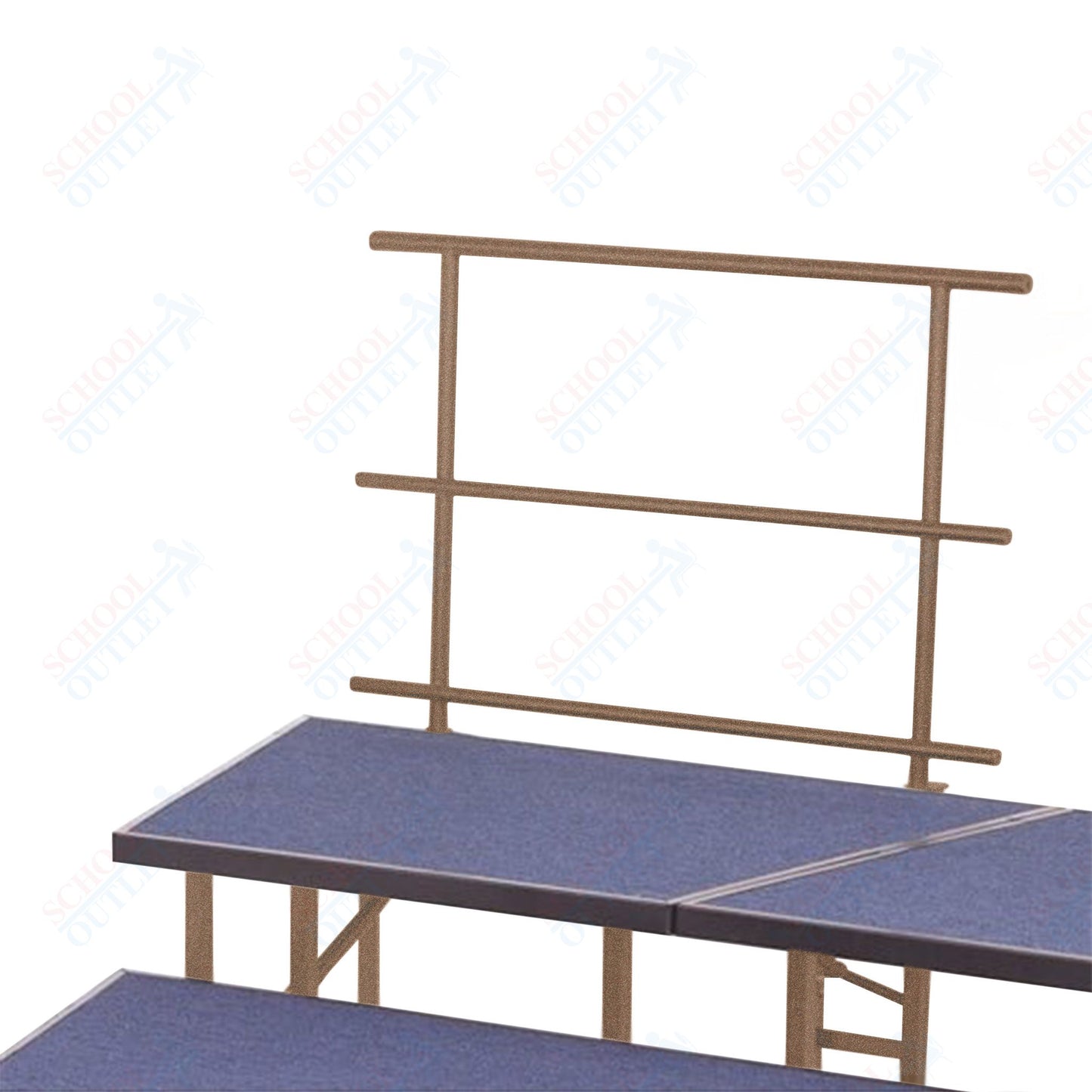 AmTab Stage and Riser Guard Rail - Chair Stop - 25"W x 31" H (AmTab AMT-STGR25)