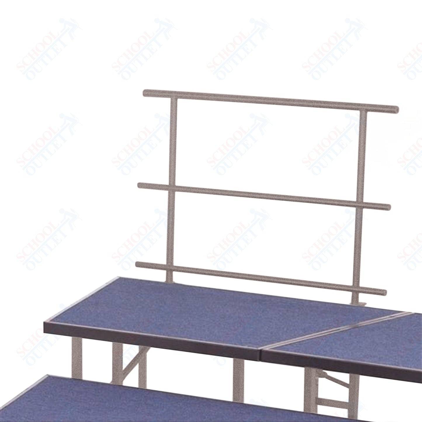 AmTab Stage and Riser Guard Rail - Chair Stop - 25"W x 31" H (AmTab AMT-STGR25)