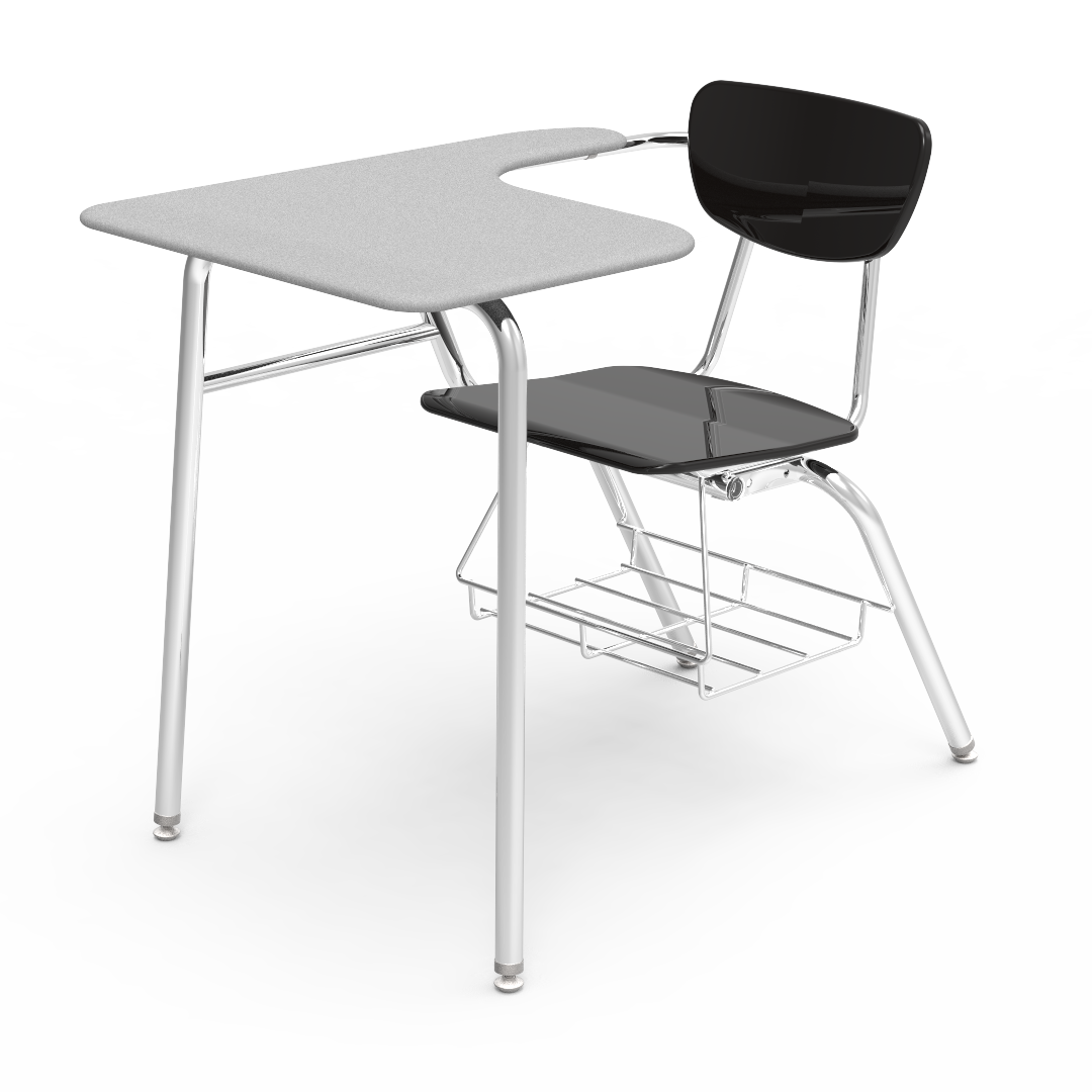 Virco 3400LABRM - Combo Desk with 18" Hard Plastic Seat, 18" x  21" x 30" Hard Plastic Top with Arm Support, Bookrack (Virco 3400LABRM)