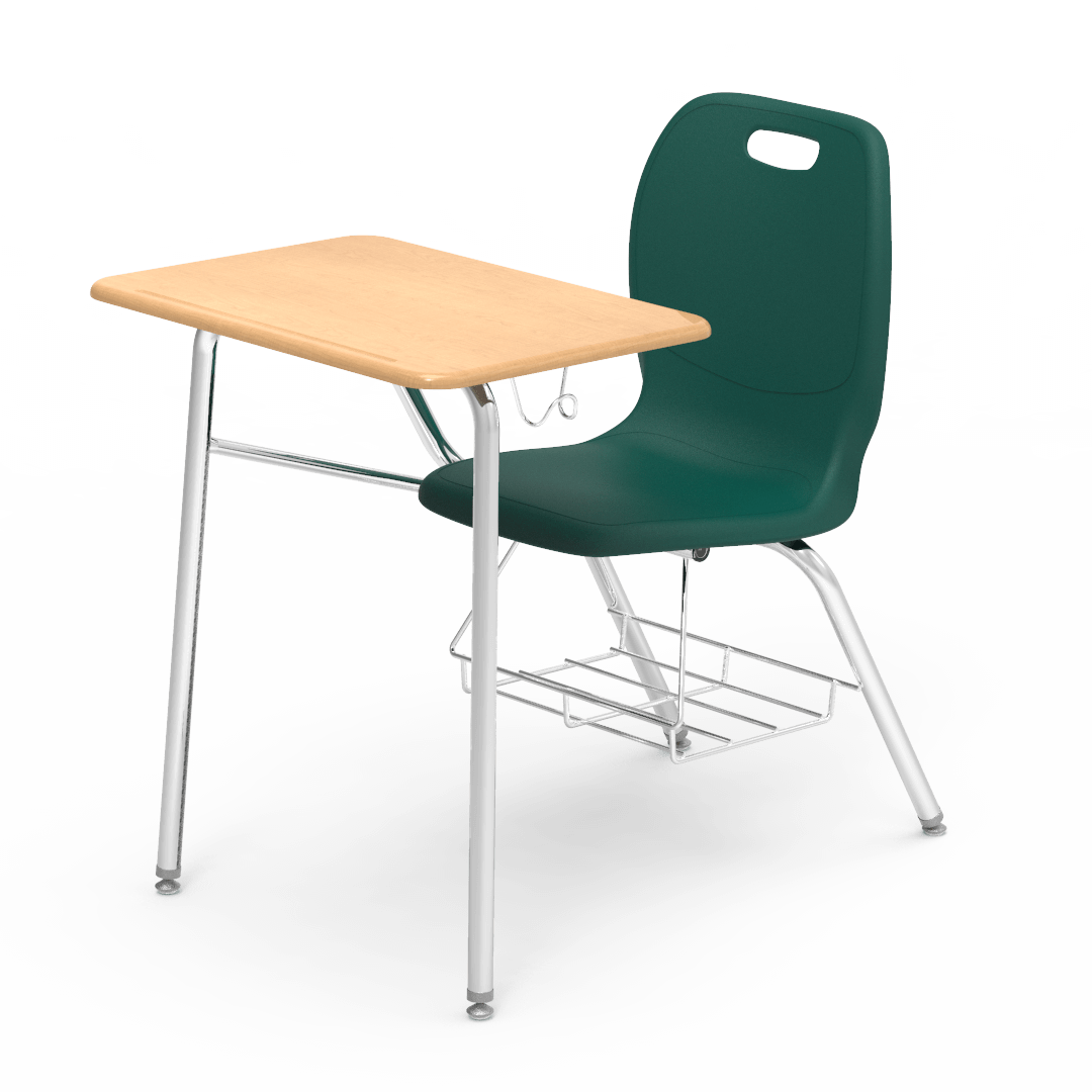 Virco N2 Series Combo School Desk - Hard Plastic Top - XL Seat (Virco N240ELBRM)