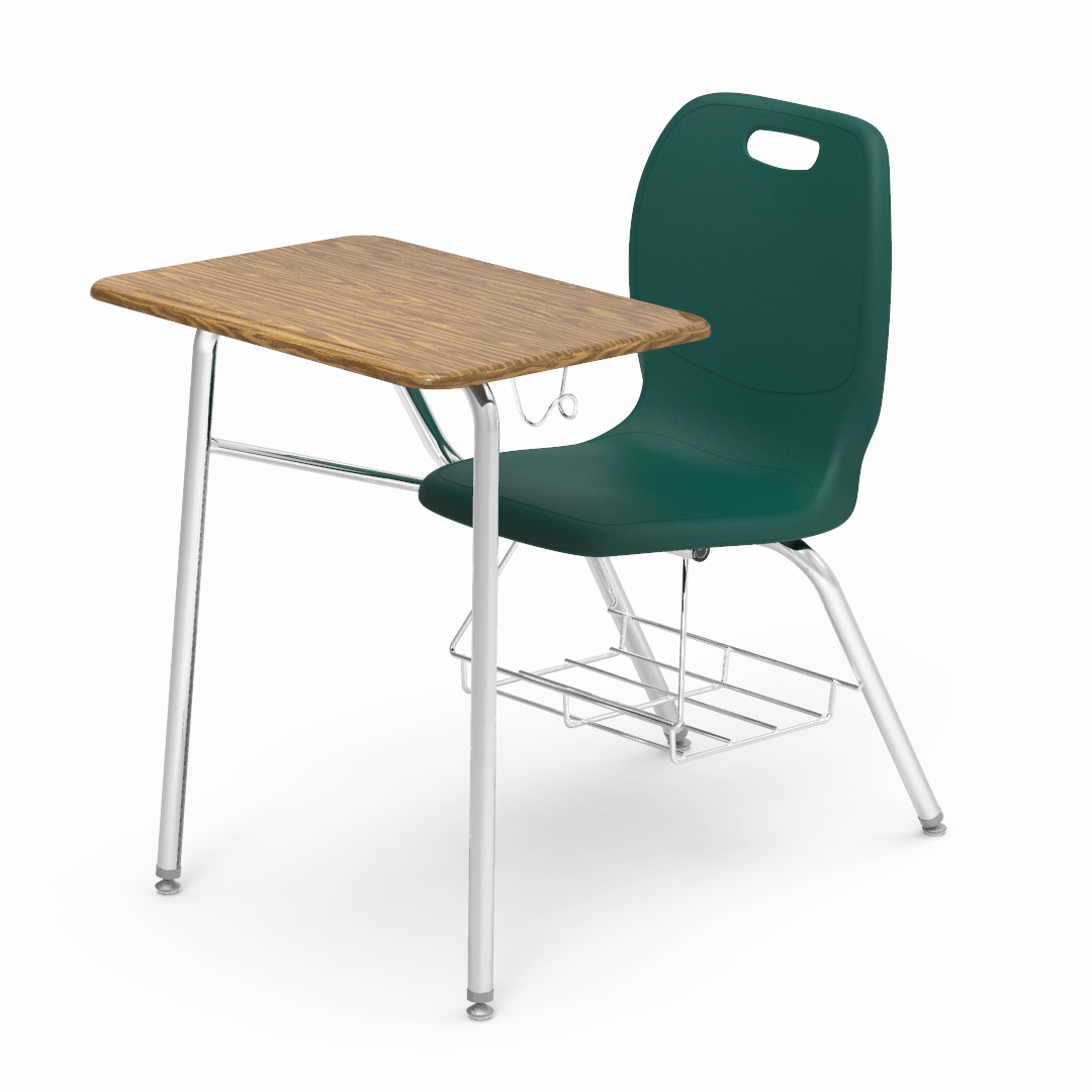 Virco N2 Series Combo School Desk - Hard Plastic Top - XL Seat (Virco N240ELBRM)