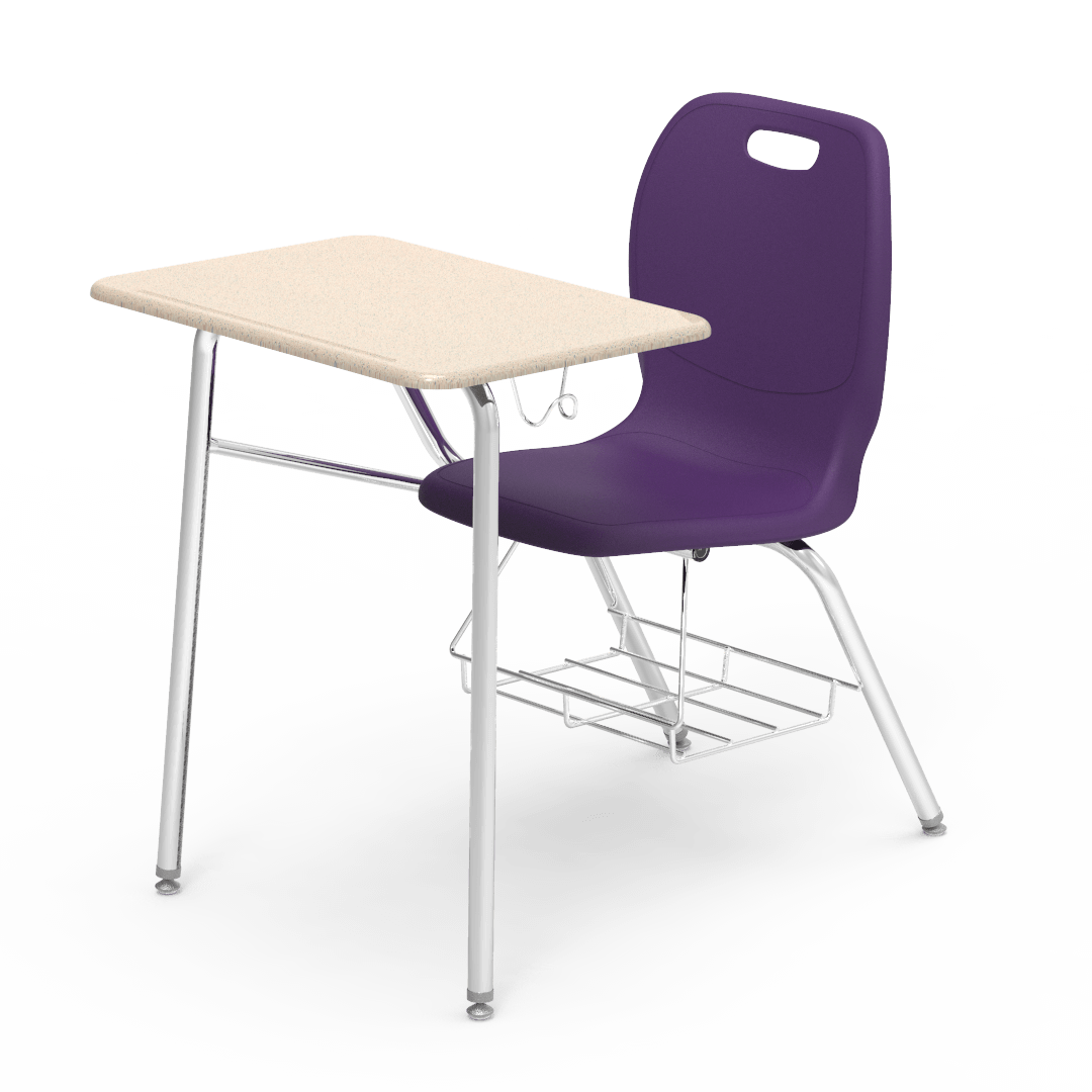 Virco N2 Series Combo School Desk - Hard Plastic Top - XL Seat (Virco N240ELBRM)