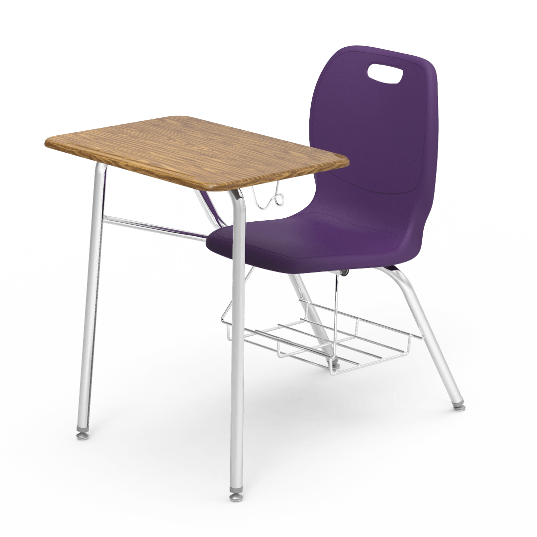 Virco N2 Series Combo School Desk - Hard Plastic Top - XL Seat (Virco N240ELBRM)