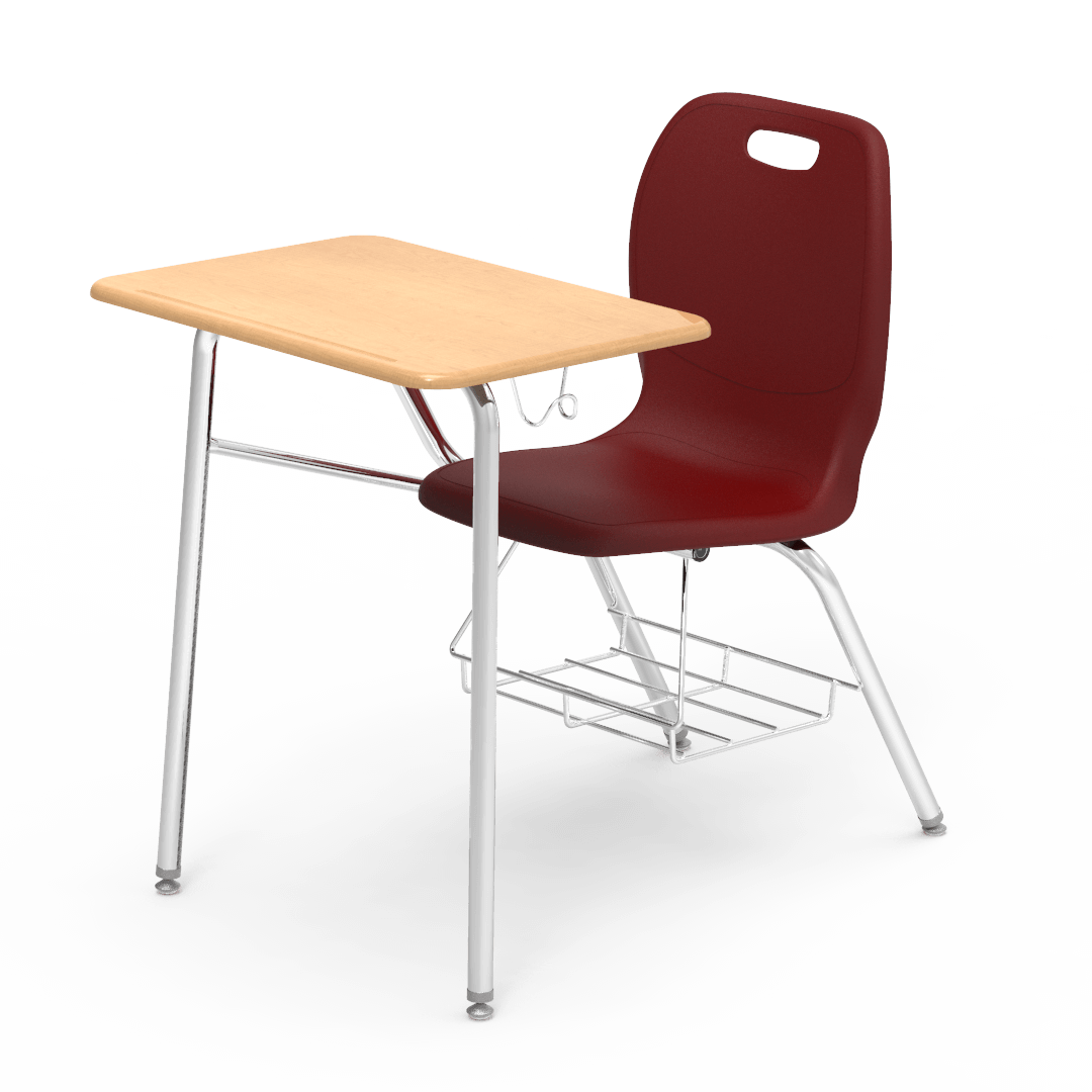 Virco N2 Series Combo School Desk - Hard Plastic Top - XL Seat (Virco N240ELBRM)