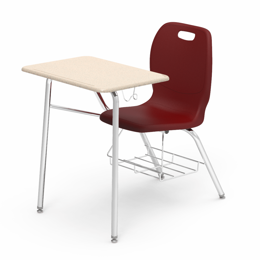 Virco N2 Series Combo School Desk - Hard Plastic Top - XL Seat (Virco N240ELBRM)