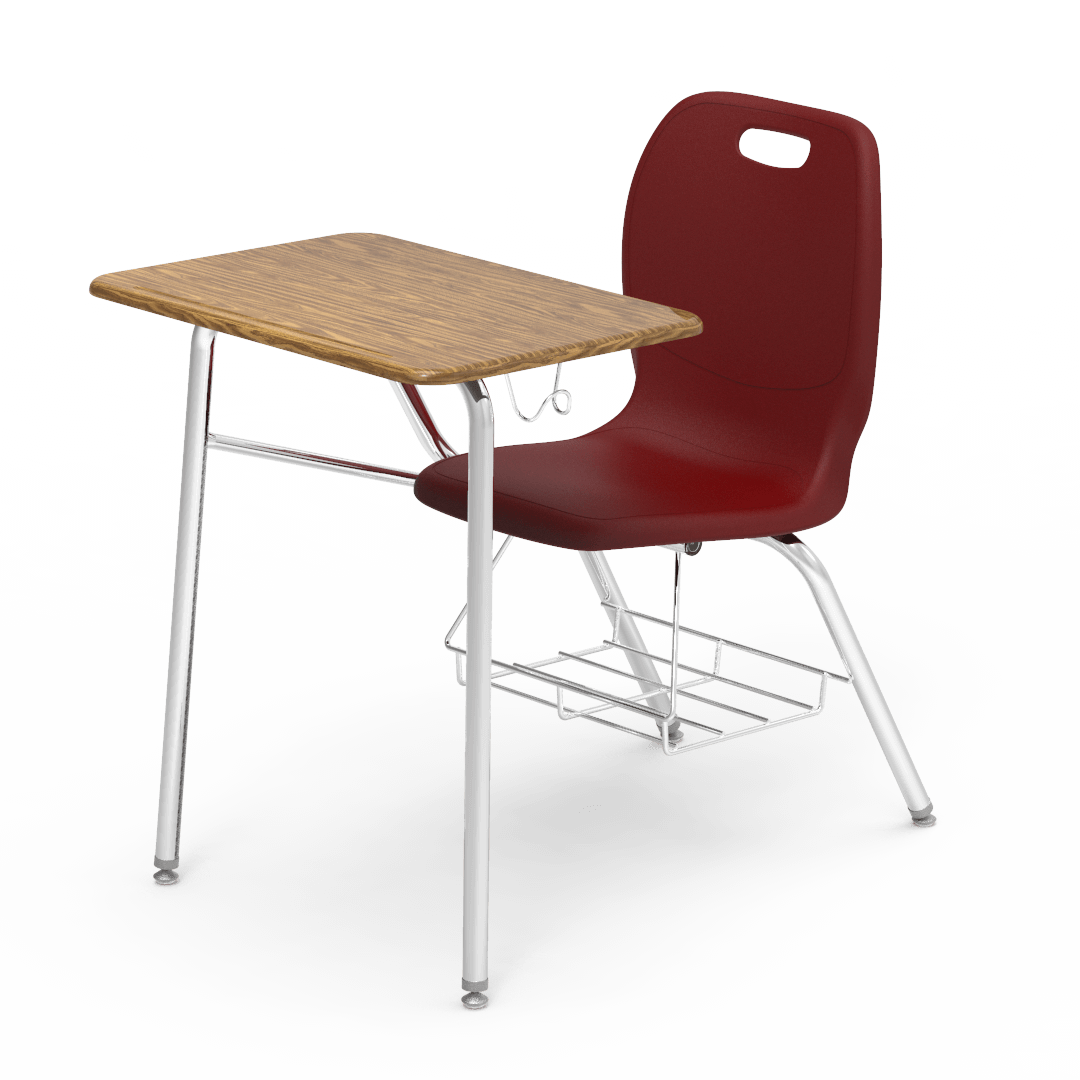 Virco N2 Series Combo School Desk - Hard Plastic Top - XL Seat (Virco N240ELBRM)