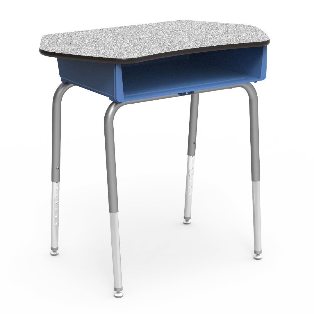 Virco 785CT - Student Desk with Collaborative Laminate Top 33"W x 20"D, Plastic Book Box and Adjustable Height Legs for Schools and Classrooms