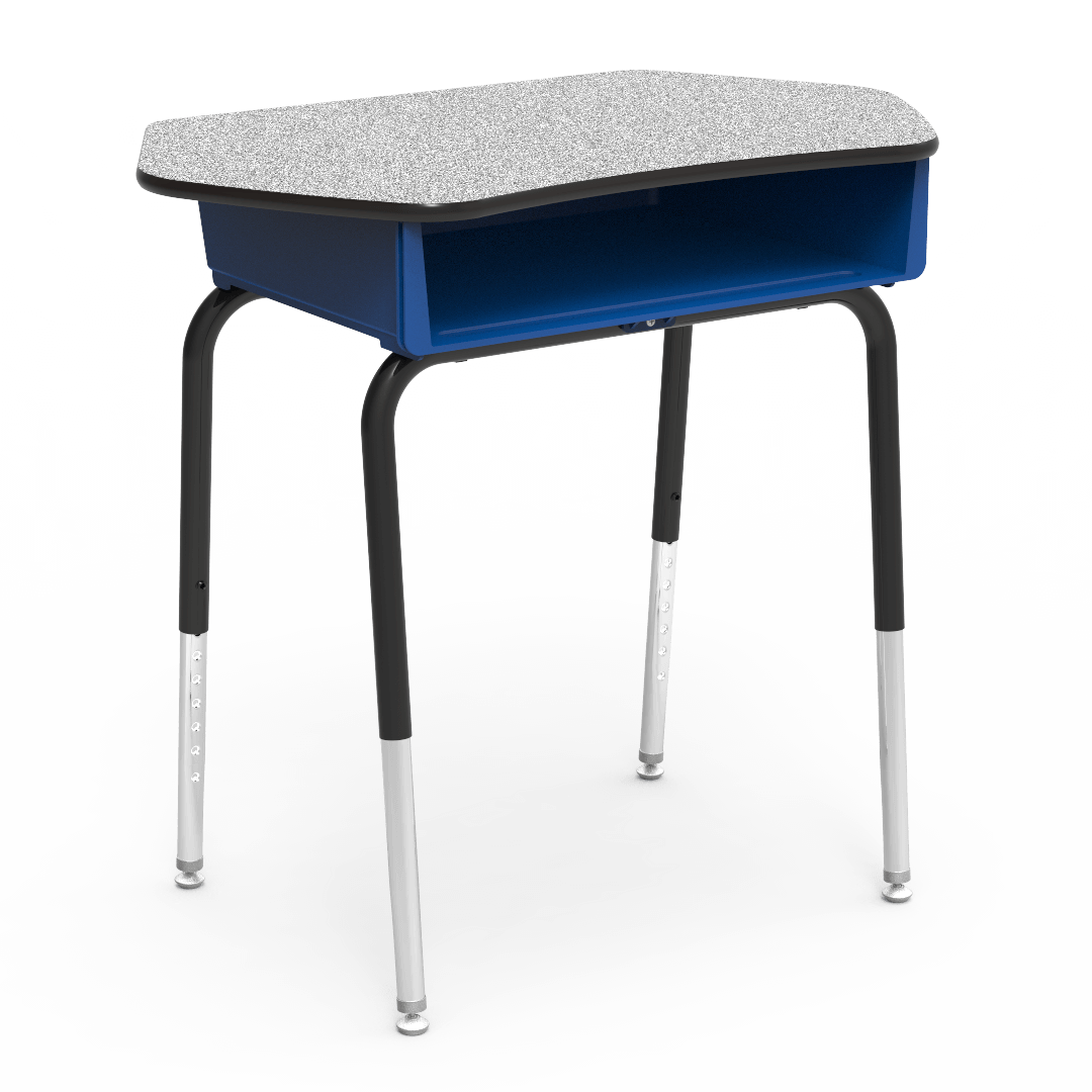 Virco 785CT - Student Desk with Collaborative Laminate Top 33"W x 20"D, Plastic Book Box and Adjustable Height Legs for Schools and Classrooms