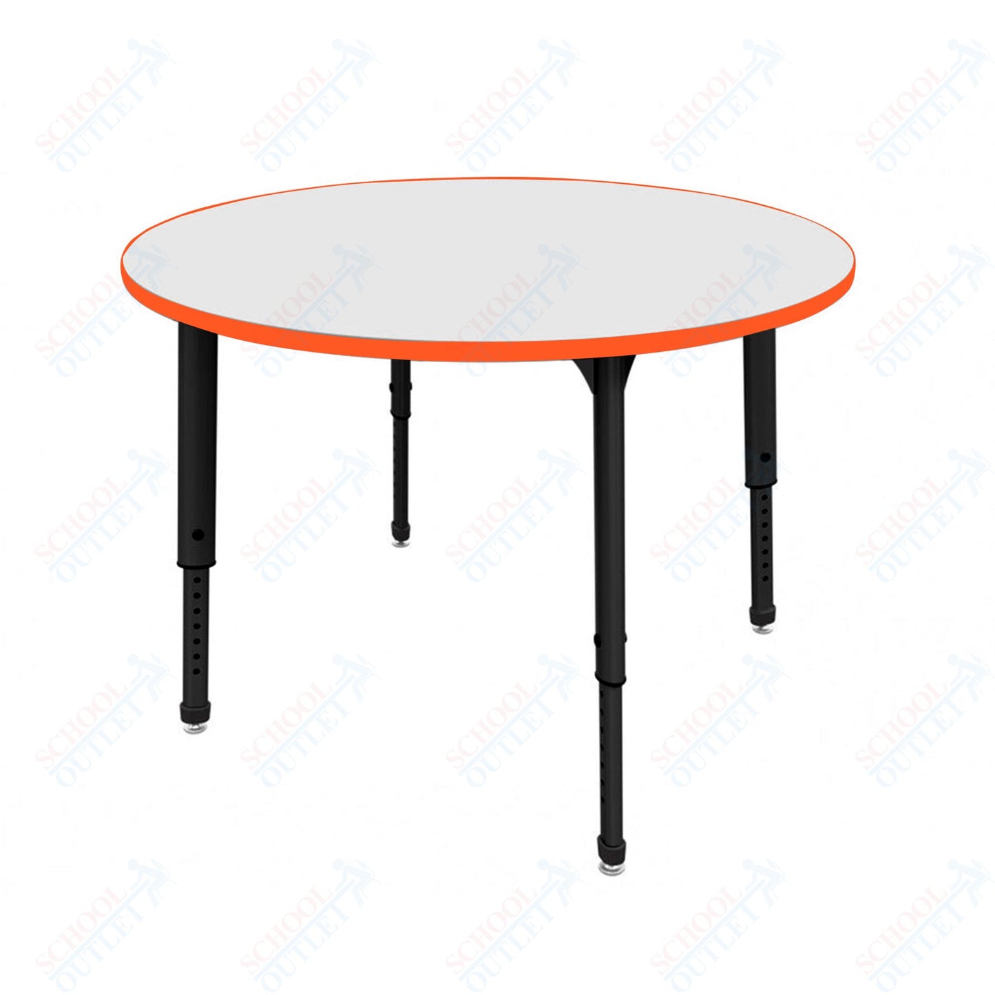 Marco Apex Series 60" Round School Activity Table w/ Dry Erase Top Adj Height 21"-30" (38-2207-DA)