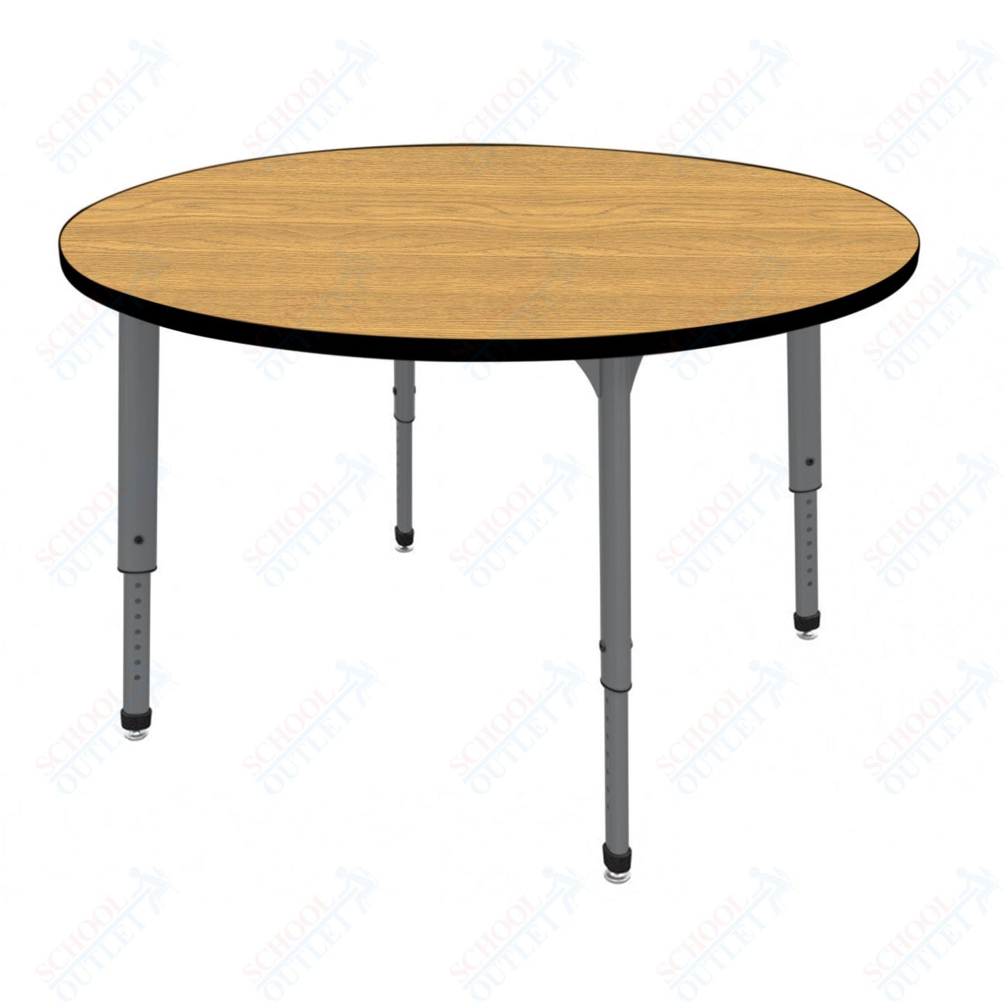 Marco Apex Series 60" Round Preschool Activity Table Height Adjustable Legs 17"-24" (38-2207-MB)