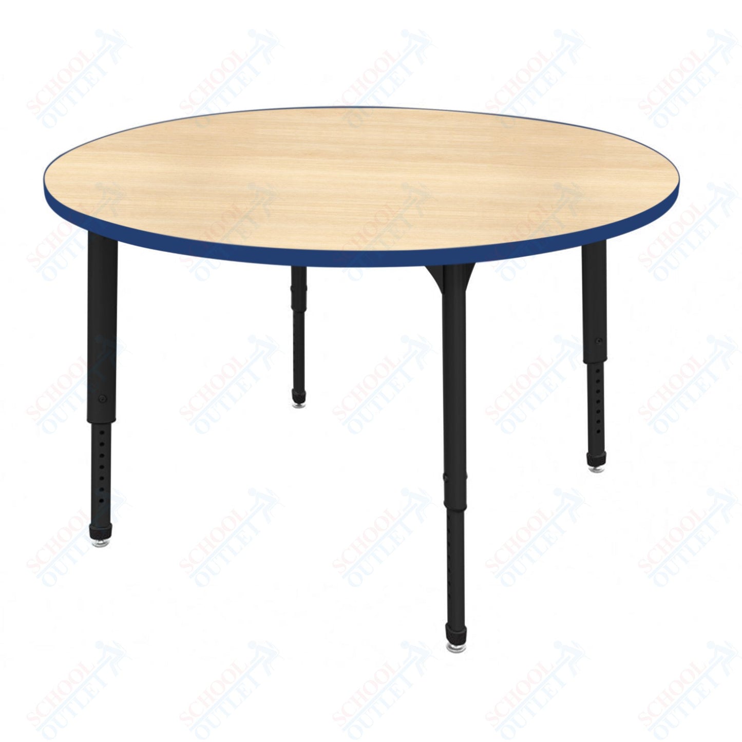 Marco Apex Series 60" Round Preschool Activity Table Height Adjustable Legs 17"-24" (38-2207-MB)