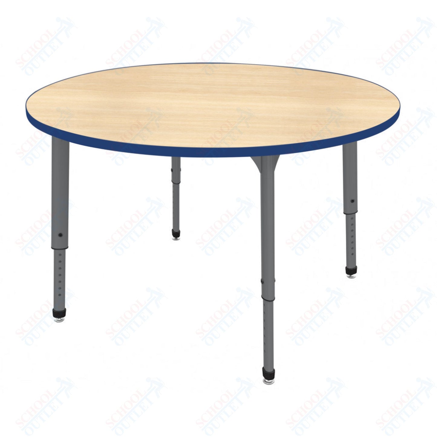 Marco Apex Series 60" Round Preschool Activity Table Height Adjustable Legs 17"-24" (38-2207-MB)