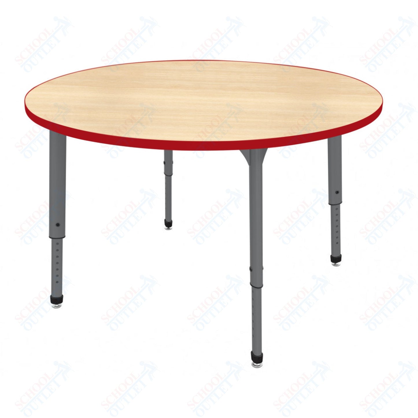Marco Apex Series 60" Round Preschool Activity Table Height Adjustable Legs 17"-24" (38-2207-MB)