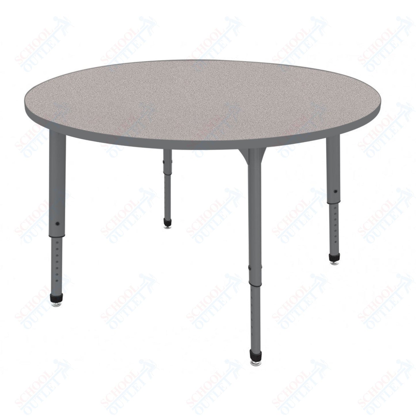 Marco Apex Series 60" Round Preschool Activity Table Height Adjustable Legs 17"-24" (38-2207-MB)