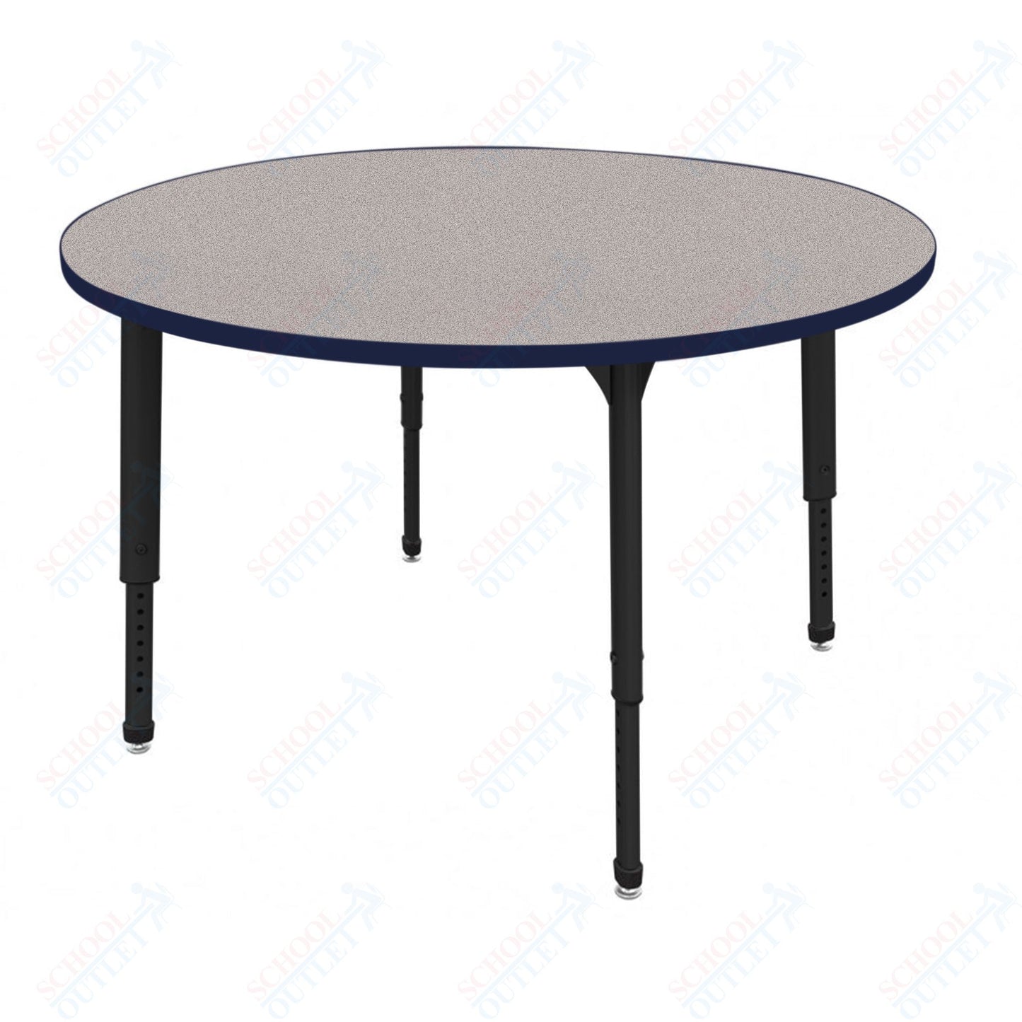 Marco Apex Series 60" Round Preschool Activity Table Height Adjustable Legs 17"-24" (38-2207-MB)