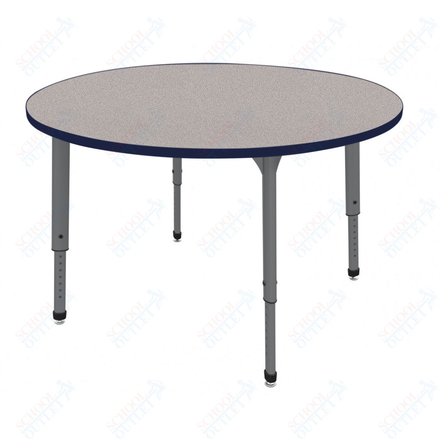 Marco Apex Series 60" Round Preschool Activity Table Height Adjustable Legs 17"-24" (38-2207-MB)