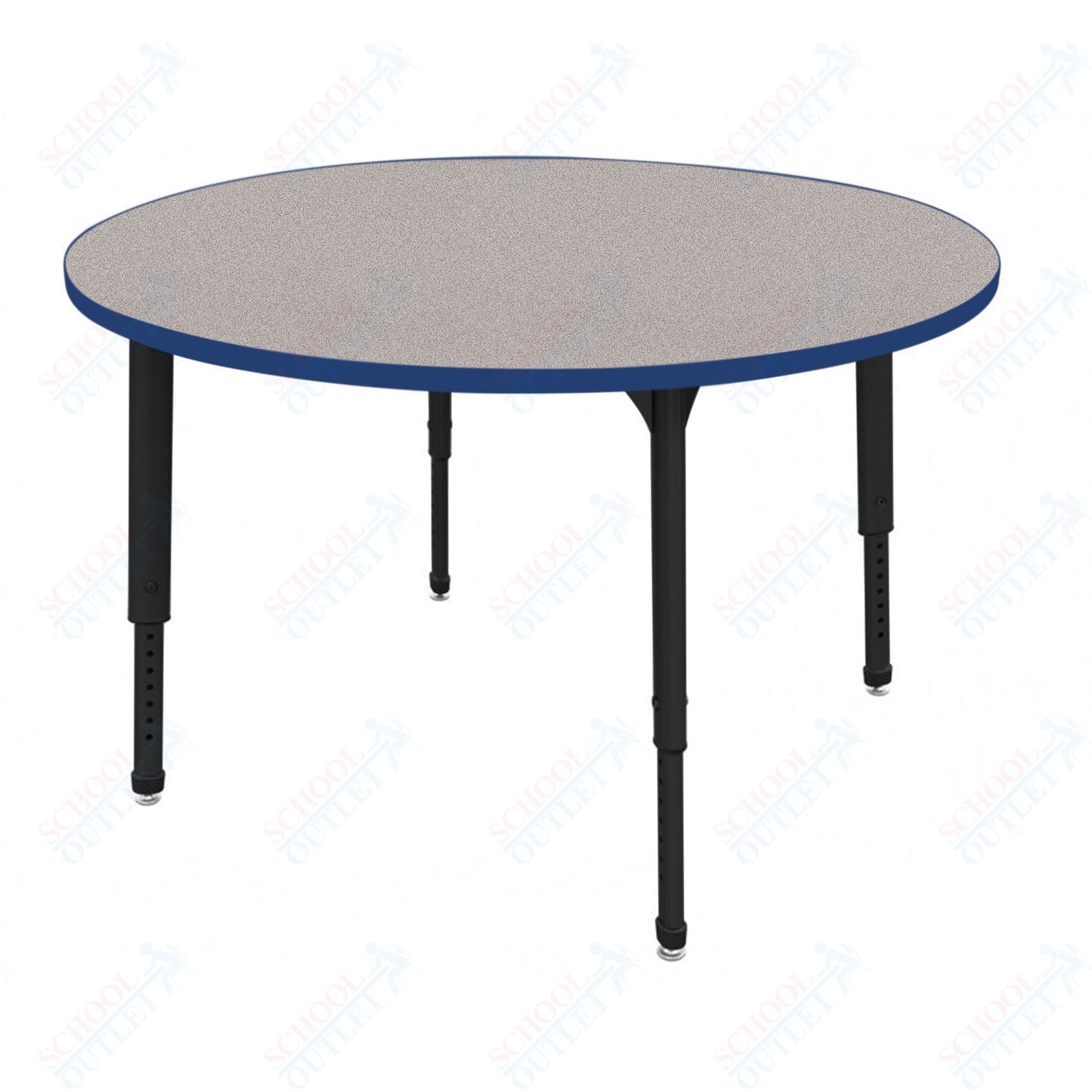 Marco Apex Series 60" Round Preschool Activity Table Height Adjustable Legs 17"-24" (38-2207-MB)