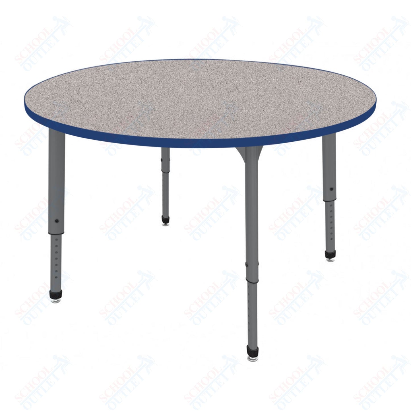 Marco Apex Series 60" Round Preschool Activity Table Height Adjustable Legs 17"-24" (38-2207-MB)