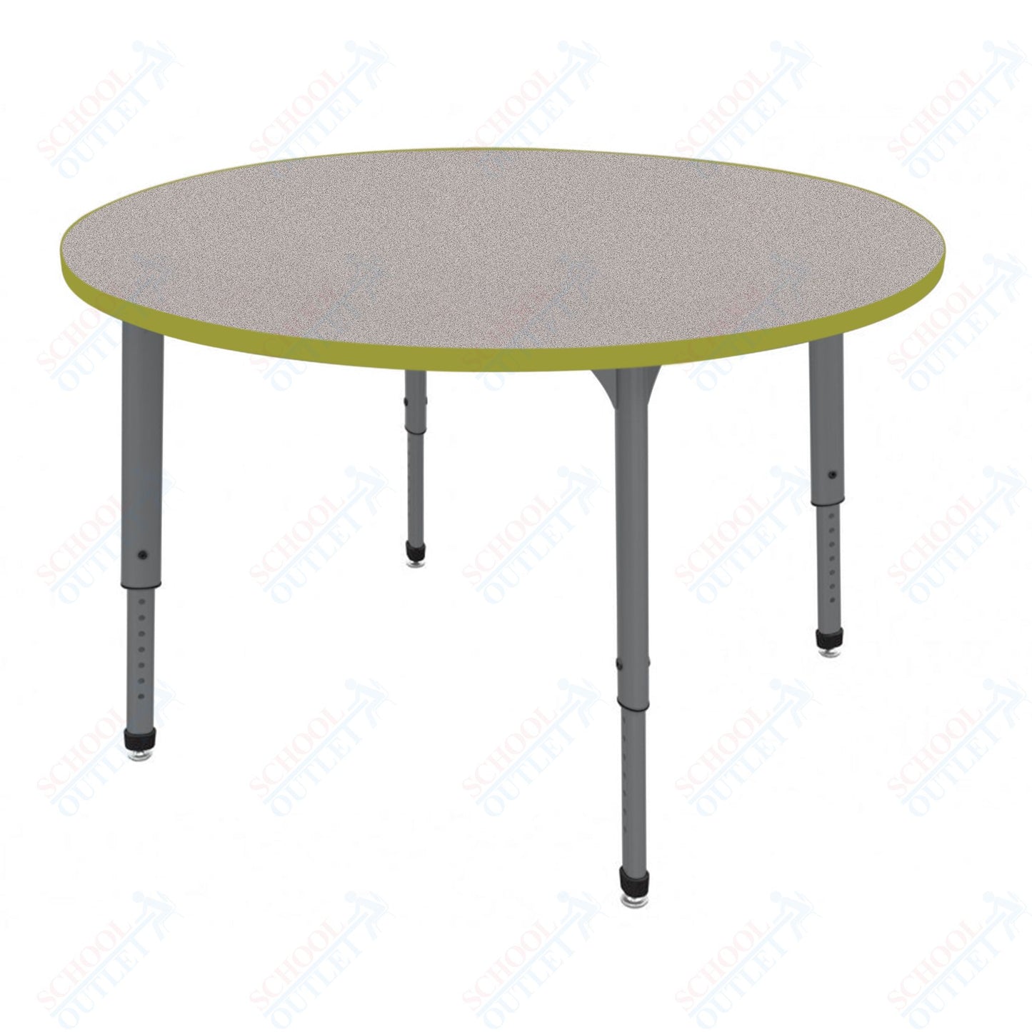Marco Apex Series 60" Round Preschool Activity Table Height Adjustable Legs 17"-24" (38-2207-MB)