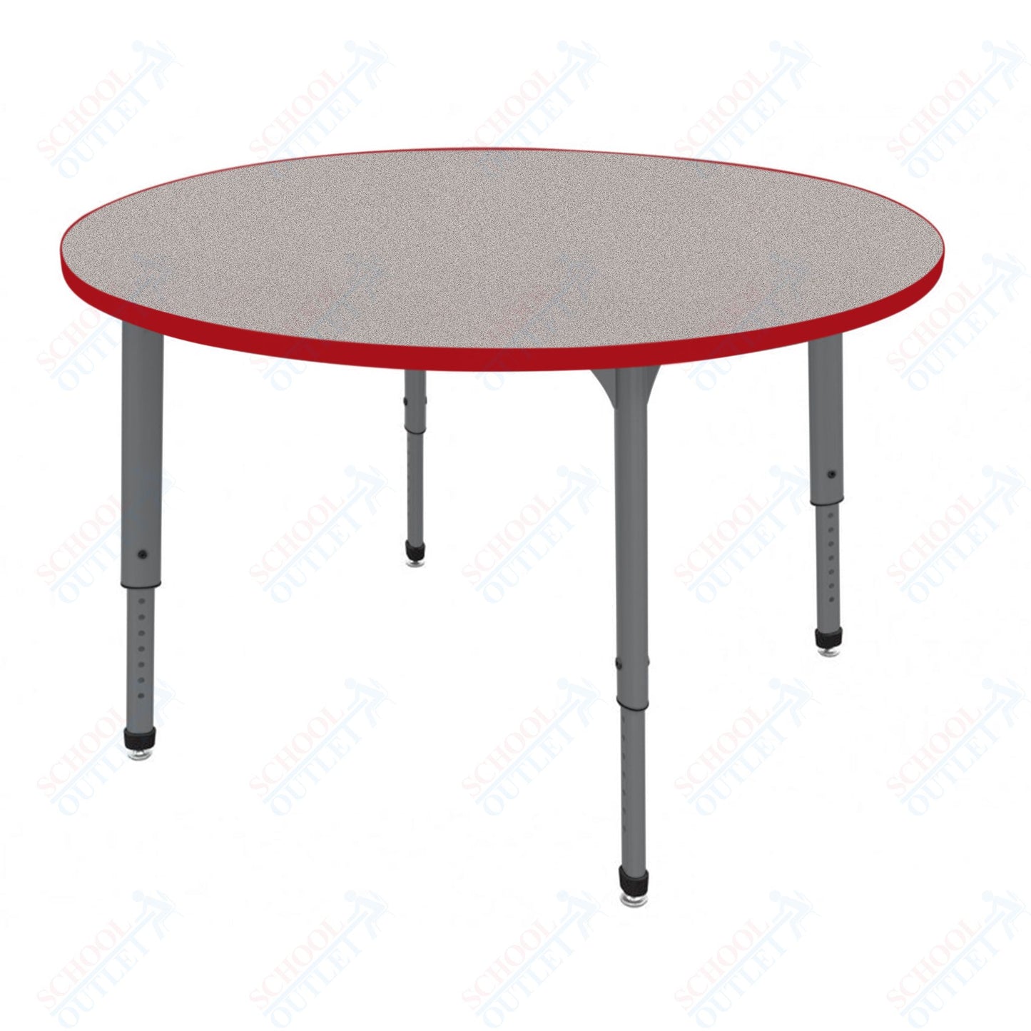 Marco Apex Series 60" Round Preschool Activity Table Height Adjustable Legs 17"-24" (38-2207-MB)