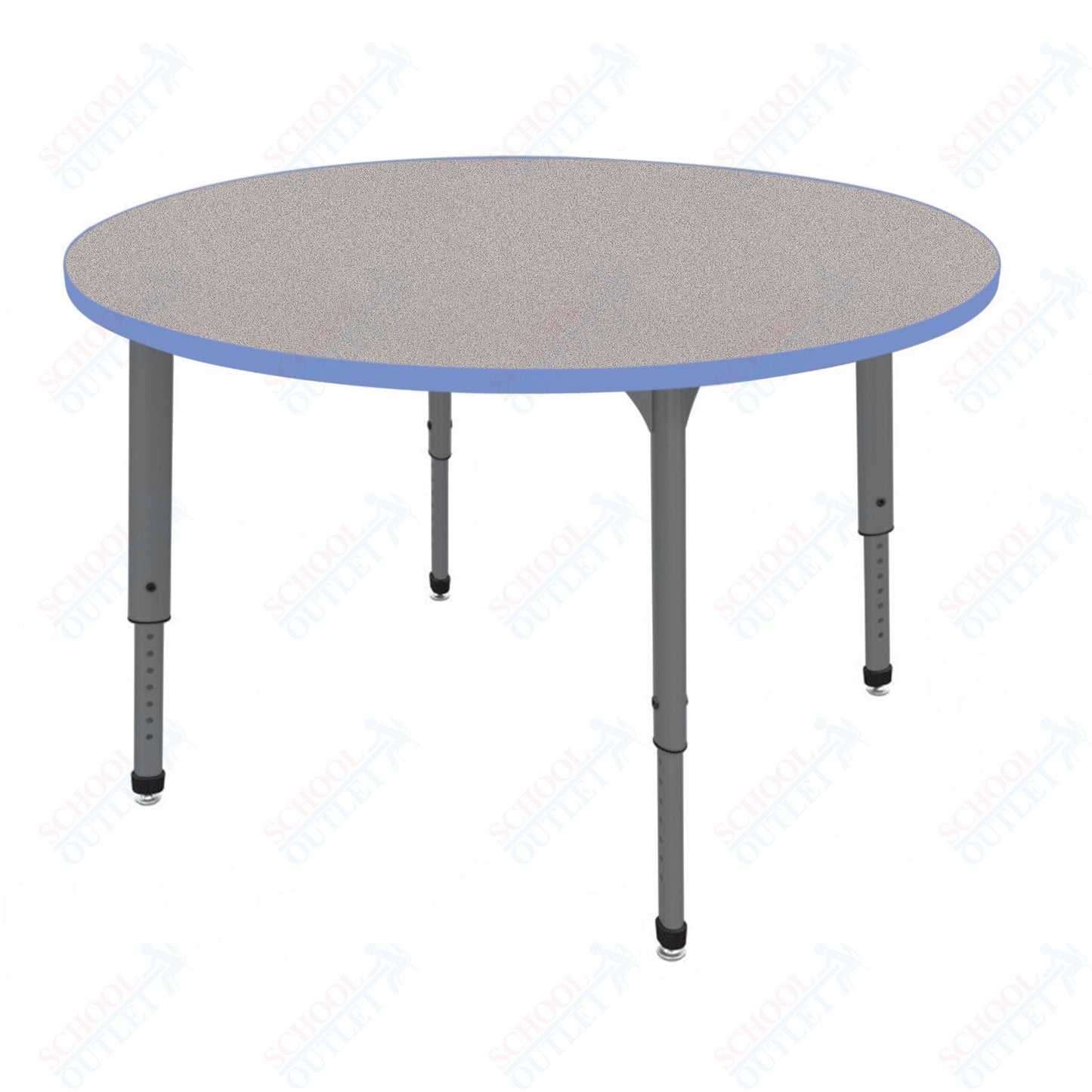 Marco Apex Series 60" Round Preschool Activity Table Height Adjustable Legs 17"-24" (38-2207-MB)