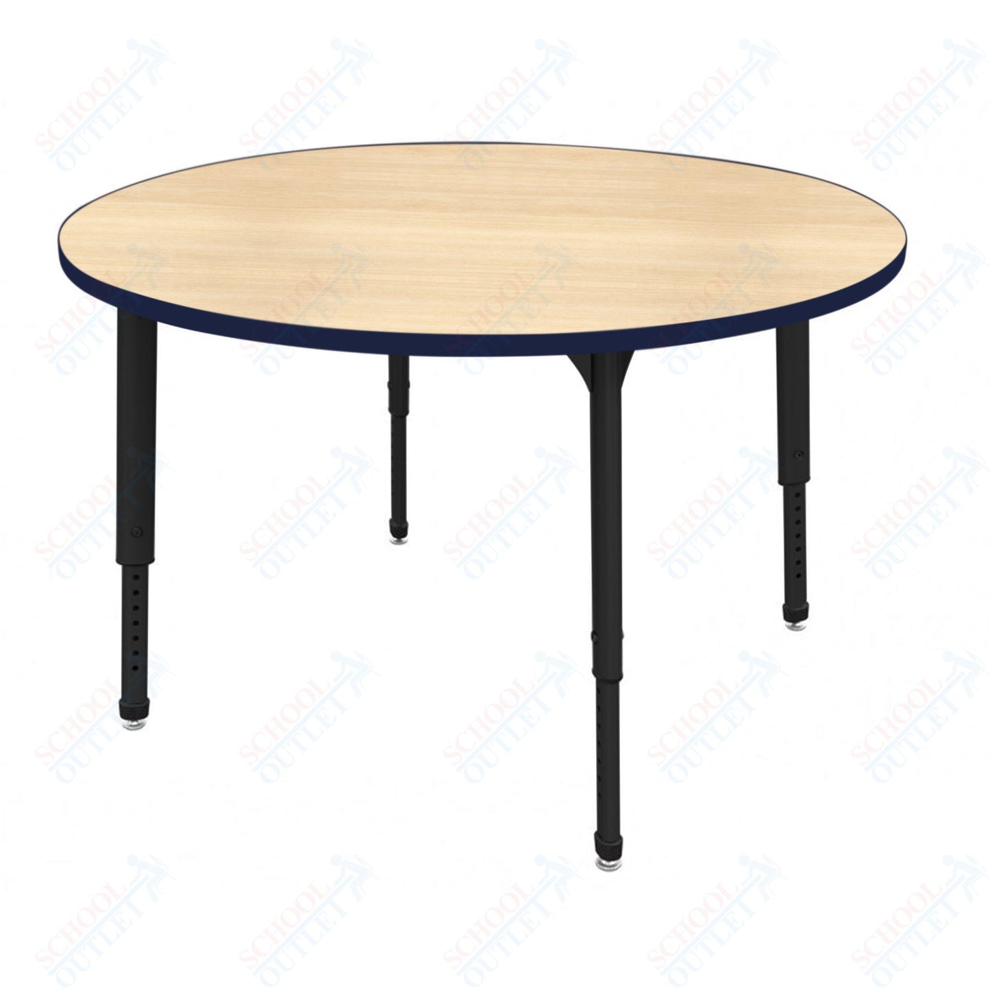 Marco Apex Series 60" Round Preschool Activity Table Height Adjustable Legs 17"-24" (38-2207-MB)