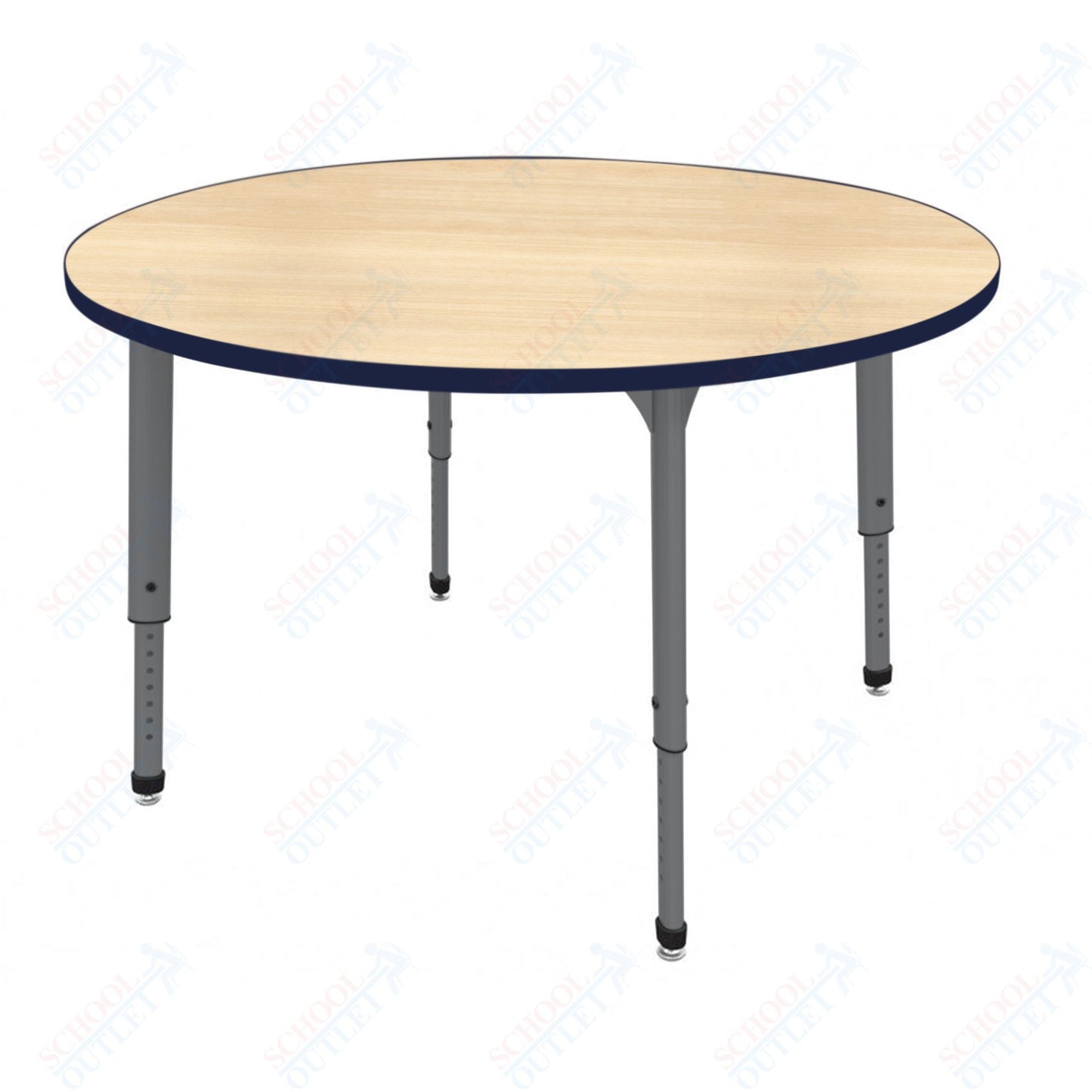 Marco Apex Series 60" Round Preschool Activity Table Height Adjustable Legs 17"-24" (38-2207-MB)